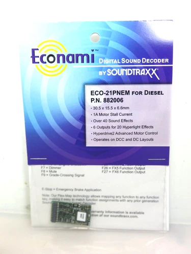 SoundTraxx 882006 ECO-21PNEM Econami Sound Decoder NEM 21-Pin, Diesel Locomotive