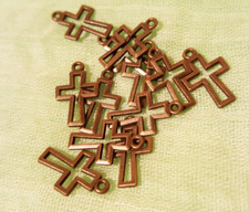 690 PCS Antique Bronze Cross Charms 17mm Zinc Alloy Pendants DIY Jewelry Bulk