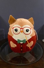 NWT Squishmallow Jaydelle the Owl "Back to School" 8 Inches Plush Kellytoy Brown