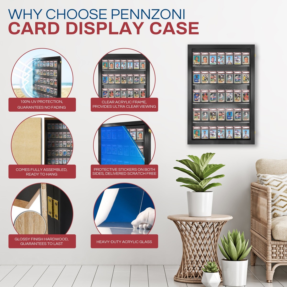 best graded card display case Plus (PSA/CGC) mounted brackets 35 Graded PSA - Cards