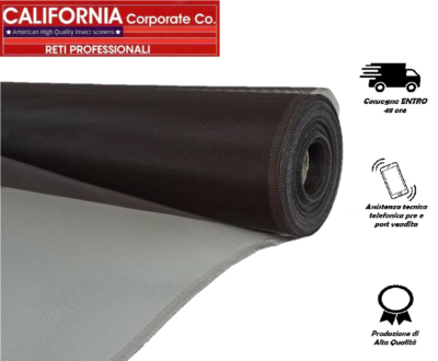 Rete Zanzariera In Alluminio 18/16 Americana Ricambio California Colore Grigio (100 Cm X 20 M - Foto 6