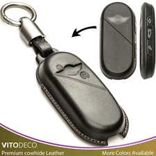 Vitodeco Superior 3D Leather Key Fob Case for Mini Countryman,Cooper,Convertible