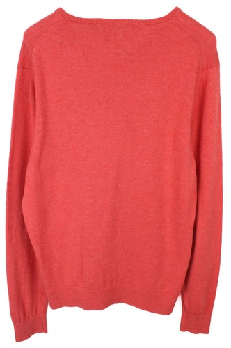 Tommy Hilfiger Suéter De Lino Y Algodón Para Hombre XL Con Cuello En V Logo Rojo - Imagen 2 de 7