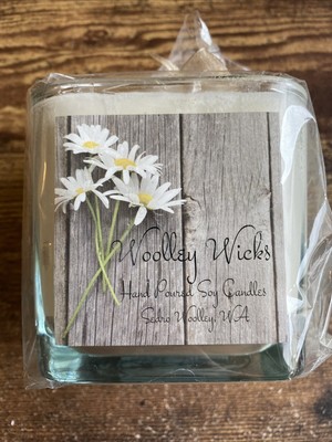Handmade Soy Candle 10oz Cedar Wick Rose Garden Woolley Wicks