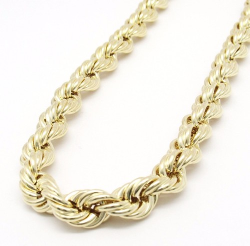 10K Hollow Gold Yellow Rope Chain 28 