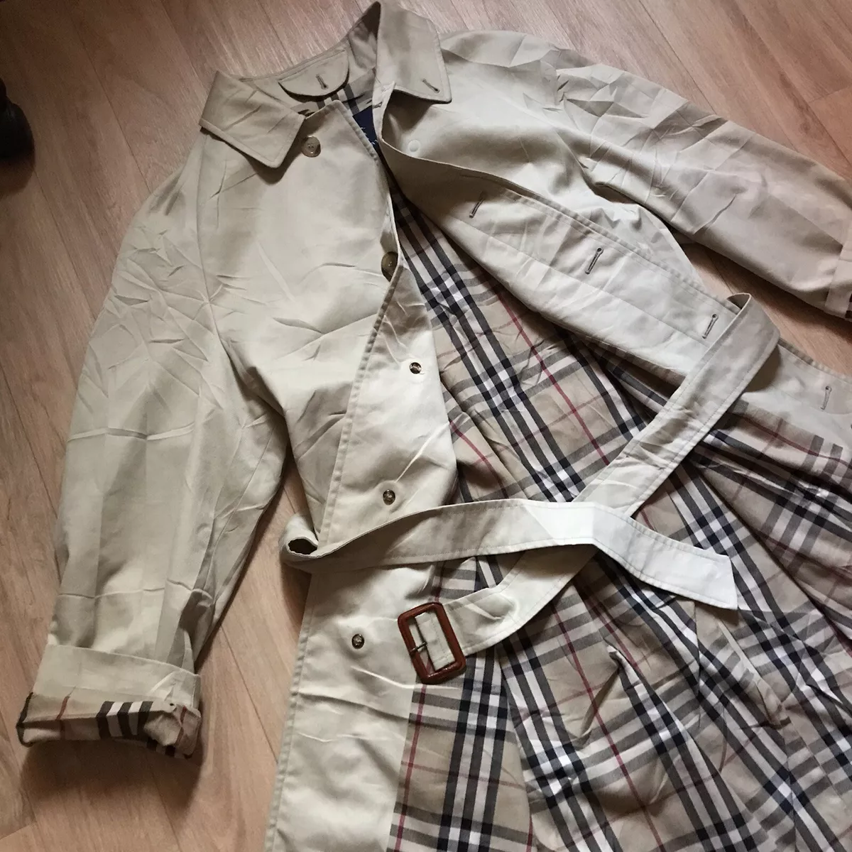 Burberry london Trench Coat jacket Nova Check overcoat belted
