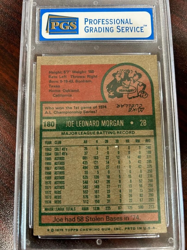 1975 Topps 180 Joe PGS 5 CINCINNATI REDS (Shows Great) eBay