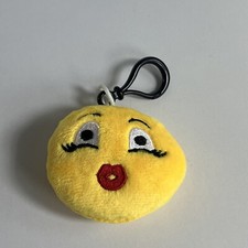 Emoji Style Plush Keychain Fob Key Ring Chain Hangtag