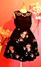 WOMEN PLUS SIZE FLORAL LACE SLEEVELESS MIDI DRESS ( SIZE XL )