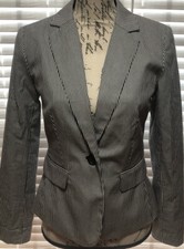 New 110 Banana Republic Womens Blazer Stripes Career Nautical Lined Size 2