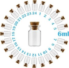24 Pack Glass Bottles with Cork Stopper  Mini Glass Bottle with Cork  Small DI