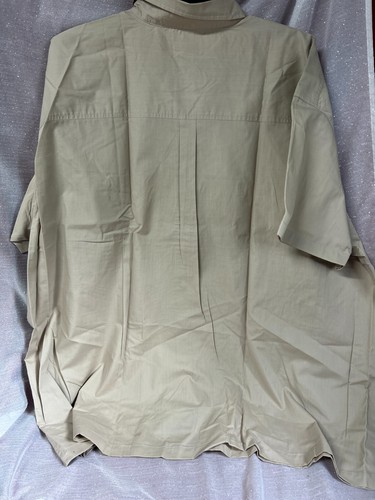 Camisa informal vintage talla king RN# 88842 55 % algodón tostado manga corta 5XL - Imagen 4 de 4