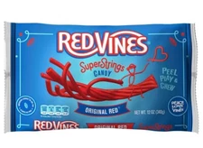 Red Vines 12 oz SUPER STRINGS Original Red Pull and Peel Licorice Candy BB 11/25