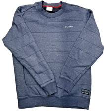 Columbia Men  s Striped Sweater Blue Long Sleeve Pullover Size Lg Casual Comfort