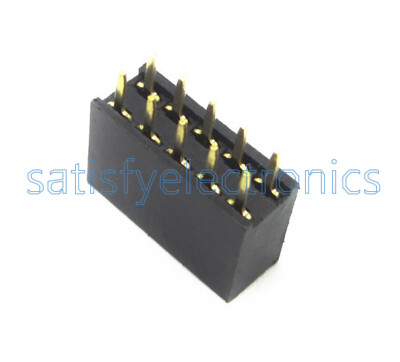 20PCS 10Pin 2.54mm 2x5 Double Row Female Straight Header Pitch Socket Pin Strip