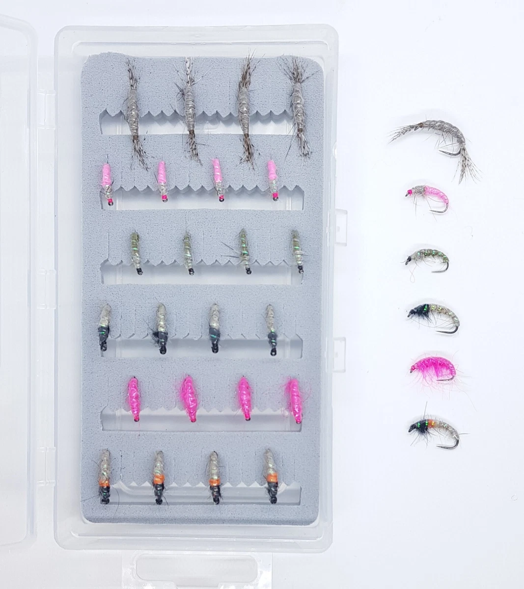 12 Esche Da Pesca Czech Nymphs Per Trota, Misure Assortite, Nere Oliva E Marroni
