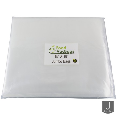 100 15X18 FoodVacBags XL Embossed Vacuum Sealer Bags for FoodSaver