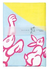 Japanese Cotton Tenugui Tapestry Hand Towel Junintoiro Run to the moon Rabbits