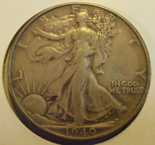 1940 P Walking Liberty Half $, Better grade EF, 90% Silver(40PAC3) FREE SHIPPING