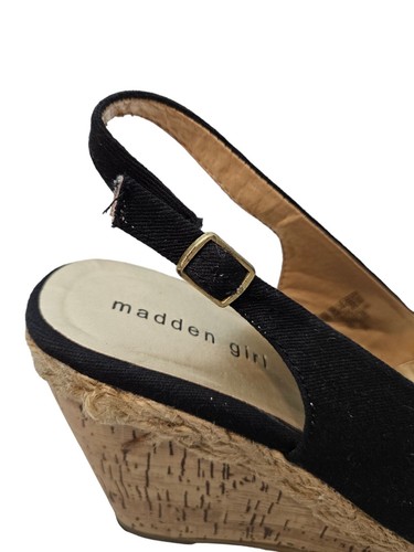 Madden Girl Elivia Peep Toe Slingback Cork Wedge Espadrille Women's Shoes 8.5 - Picture 6 of 15