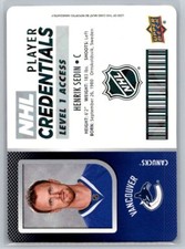 2017  Upper Deck MVP #NHL-HS Henrik Sedin Player Credentials