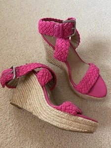 cerise pink strappy sandals