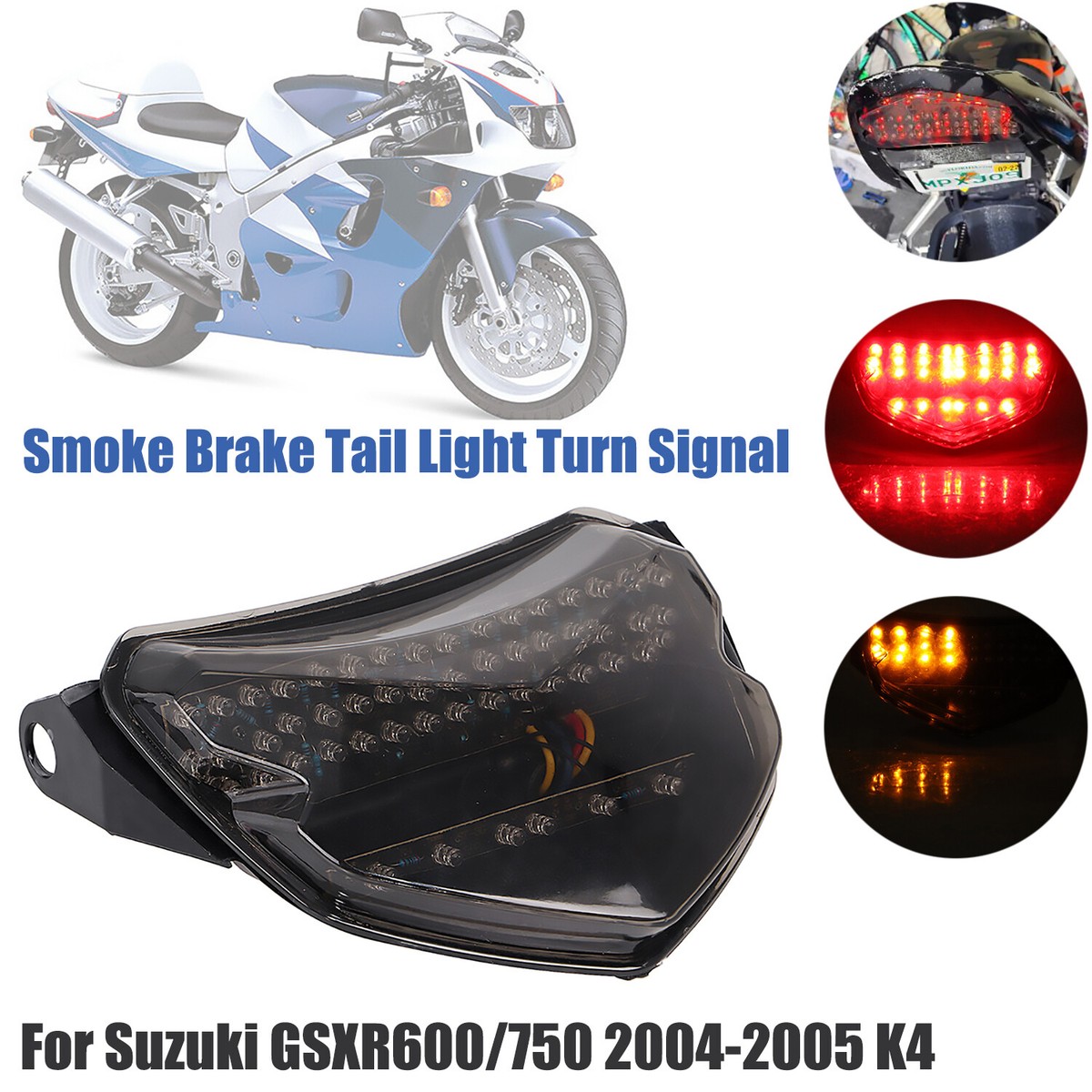 テールライトアクセサリー オートバイ用リアテールライト ブレーキウィンカー ストップライト に適合するホンダ CBR600RR F5 バイクのテールライト  オートバイリアテールライト LED ブレーキターンシグナルランプホンダ CBR600RR CBR 600RR オートバイ用ターンシグナル ... オートバイ用一体型ブレーキライト オートバイ用リアターンシグナルテールストップライト一体型 CBR用 954 CBR954用 CBR