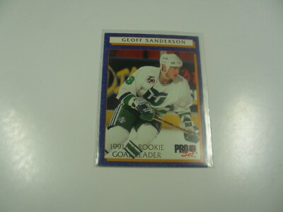 (未開封)1992年　シャイニングフォース　外伝シリーズ　コレクターズカード Geoff Sanderson 1992 NHL Pro Set 91-92 Rookie Goal Leader card #11