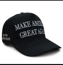 Trump 2024 Dark MAGA Black  Dark Grey 45-47 Hat Never Surrender