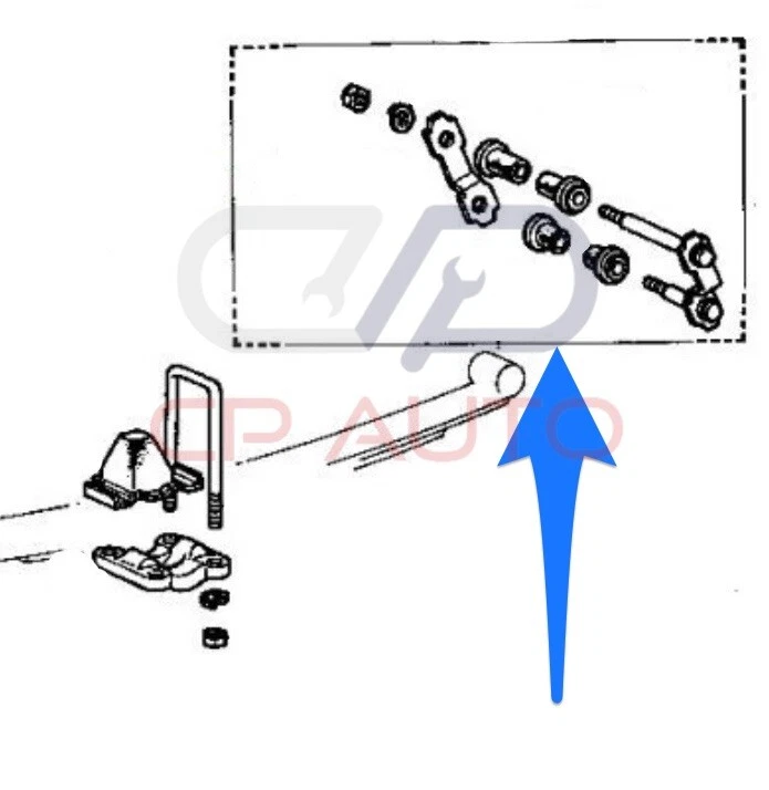 84-86 TOYOTA 4RUNNER KIT DE GRILLETE DE RESORTE DE HOJA DELANTERA FABRICANTE DE EQUIPOS ORIGINALES NUEVO Foto 3 de 3
