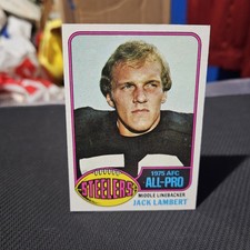 Jack Lambert 1976 Topps Football Rookie Card #220. rookie card picture