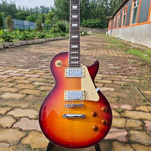 LP Flame Maple TOP E-Gitarre rotbraun Mahagoni Korpus & Hals