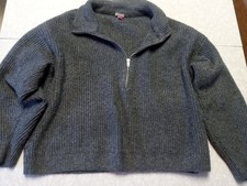 Vince Camuto Quarter Zip Cable Knit Sweater Womens 2x Heather Gray Soft Thick