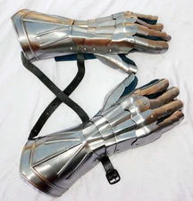 Medieval Knight Gauntlets Solid Steel Functional Armor Gloves