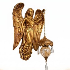 Vintage Lantern Wall Lamp Chain-Hung Wall Lamp Decoration goldenToned