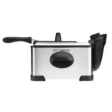 Chefman Jumbo Size 4 Liter 1700 Watt Deep Fryer, Stainless Steel (Open Box)