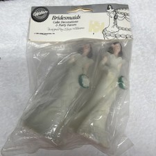 1991 Wilton Vintage Bridesmaids Cake Toppers Set of 2 - 4 1/2 inches tall