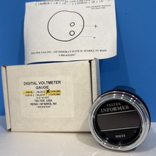 Teltek Usa Informer Digital Voltmeter Volt Meter Chrome P0818 New Nos Fs Teltek Usa Informer Digital Voltmeter Volt Meter Chrome P0818 New Nos Fs