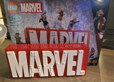 Lego Super Heroes, 76313 Marvel Logo mit Minifiguren komplett,OVP und Anleitung 