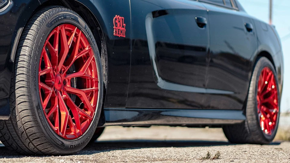 20x9.5"Asanti Wheels ABL-39 Mogul 5 Candy Red Rims - Image 2 of 4