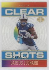 2021 Panini Illusions Clear Shots Light Blue 38/299 Shaquille Leonard Darius 7m3
