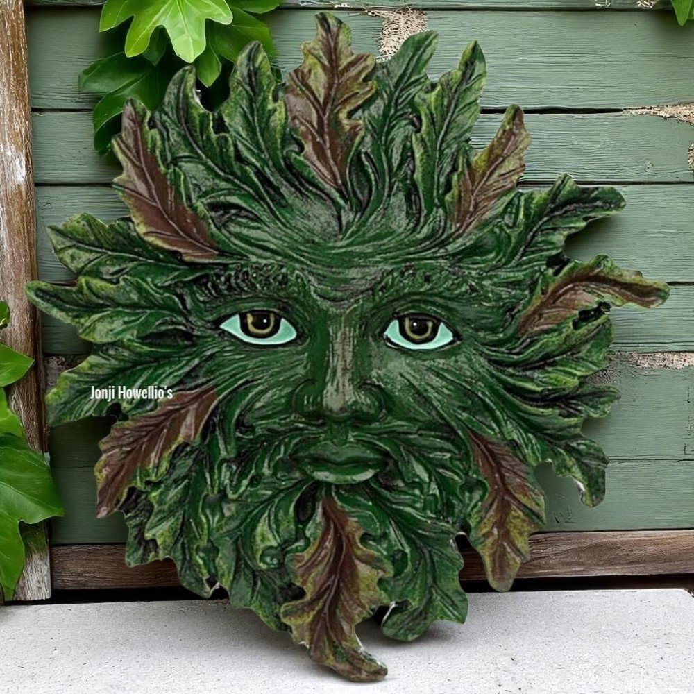 Green Man Tree Ent Spirit Wall plaque Garden Ornament Home Patio Lawn Pagan Deco