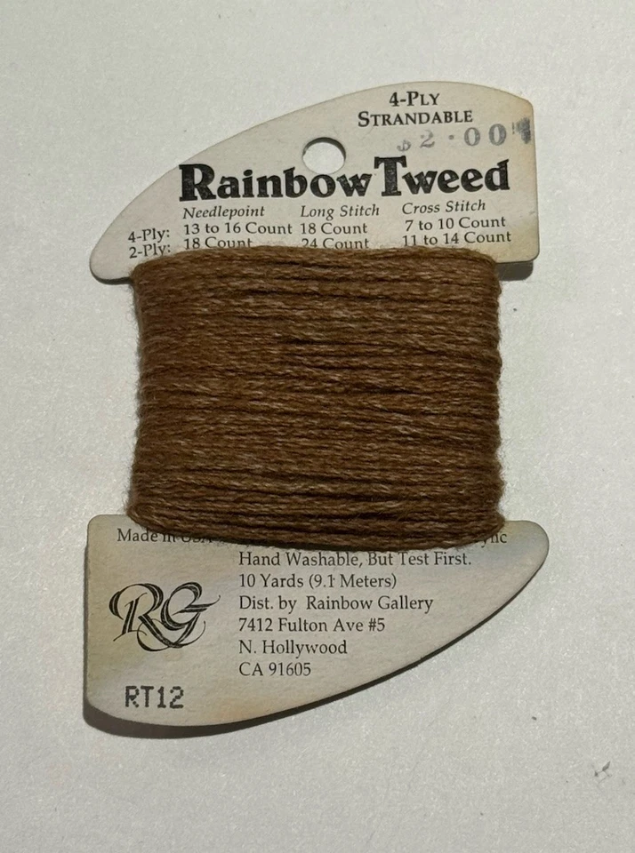 Rainbow Gallery RAINBOW TWEED-Lot Of 14 Skeins For Needle Arts - Image 2 of 3