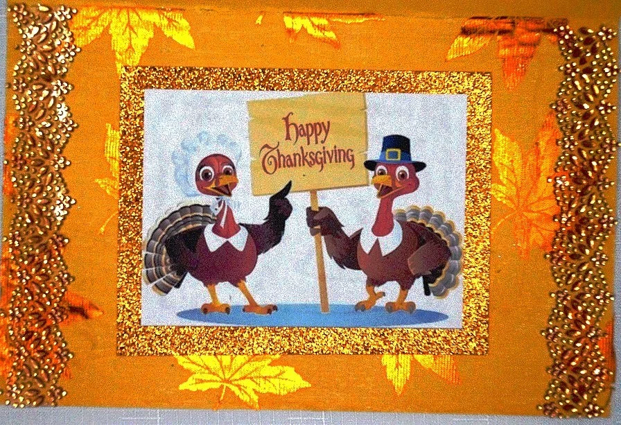 homemade happy Thanksgiving greeting card - Image 4 of 4