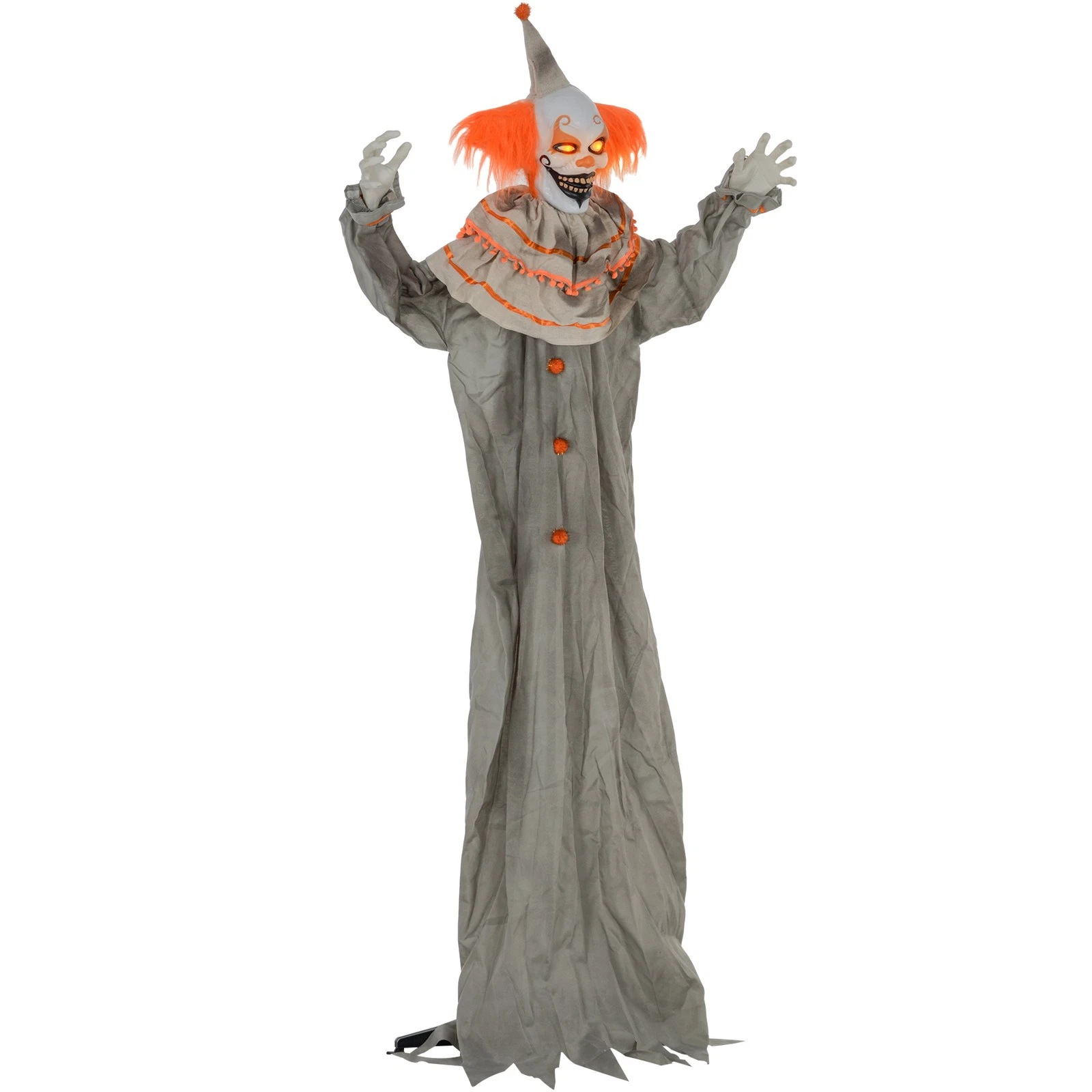 6' Life Size Animatronic Clown Outdoor Halloween Decoration Sound Motion Actived