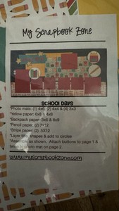 My scrapbook zone school days two page kit
