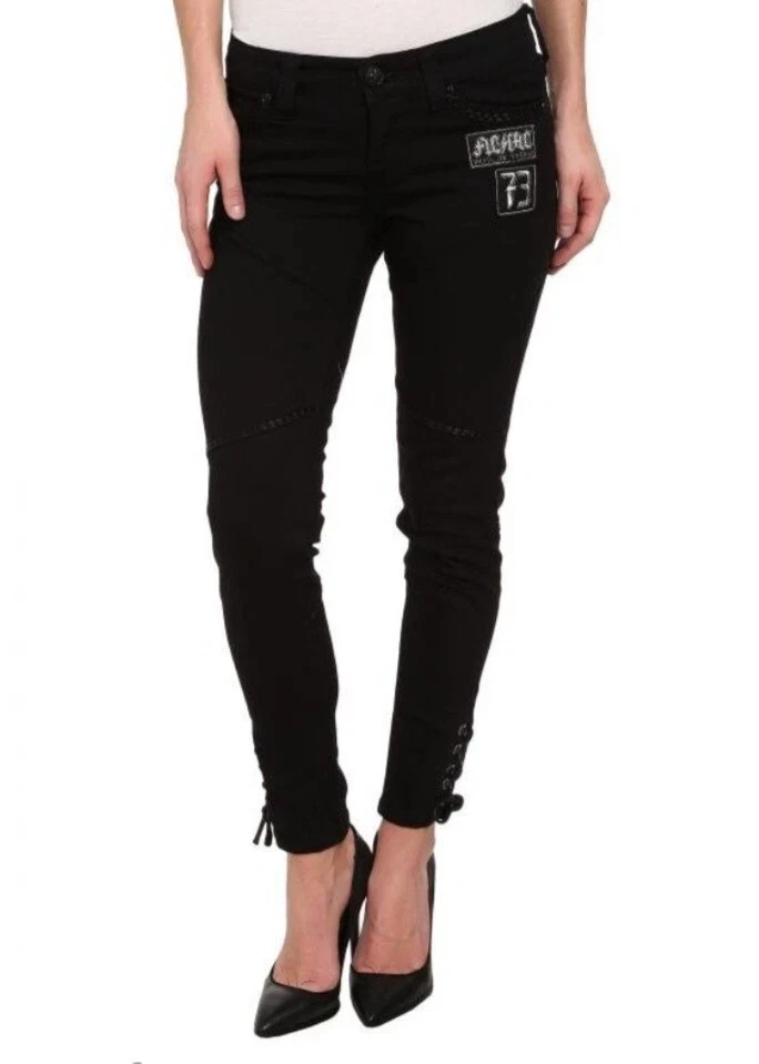 Pantalones de mezclilla ajustados negros Affliction Raquel Millennium 27 Foto 3 de 4