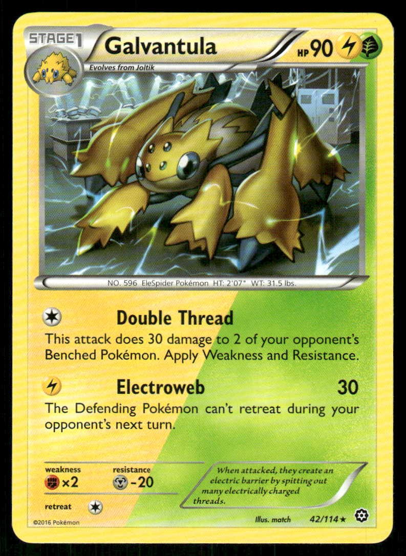 Pokemon Galvantula Steam Siege 42/114 R NM/M