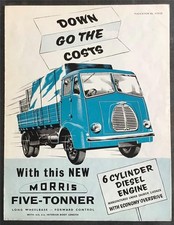 Morris Five Tonner Sales Brochure Oct 1953 H.53120 6 Cylinder Diesel Engine Morris Five Tonner Sales Brochure Oct 1953 H.53120 6 Cylinder Diesel Engine