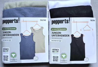 Jungen Unterhemden, 2er Pack, Unterwäsche, Achelhemden, vers. Gr./ Farben